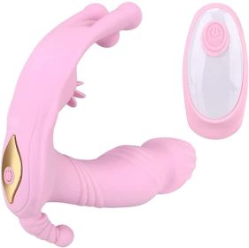Wearable Licking Vibrator with Wireless Remote Control for G Spot Clitoral Stimulation;  Multi Vibration Modes;  Vibrating Panties Adult Sex Toys for