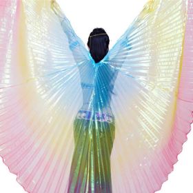 Transparent Belly Dance Colorful Wings Stage Props (Option: Red yellow)