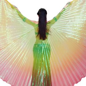 Transparent Belly Dance Colorful Wings Stage Props (Option: Green red yellow)