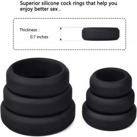 Silicone 6-piece Set Horseshoe Ring Scrotum Bondage Men (Option: 51mm)