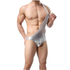 Men's Sexy Bodysuits (Option: Silver-XL)