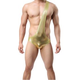 Men's Sexy Bodysuits (Option: Gold-XL)