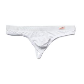 Men's thong (Option: White-XL)