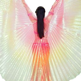 Transparent Belly Dance Colorful Wings Stage Props (Option: Red yellow fruitgreen)