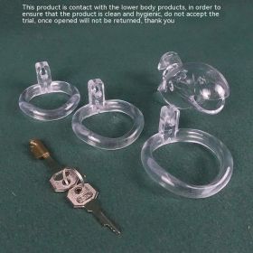 Men's Chastity Lock Is Suitable For Beginners (Option: Transparent chastity lock)