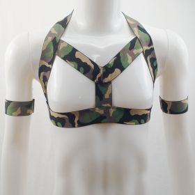 Men's Stage Performance Chest Strap (Option: Camouflage Green-Free Size)
