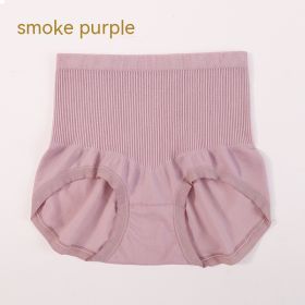 High Waist Bow Traceless Lace Briefs (Option: 6636 Smoky Purple-Standard Size)