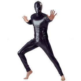 Men's Patent Leather Bodysuit Ds Costume (Option: Black-2XL)