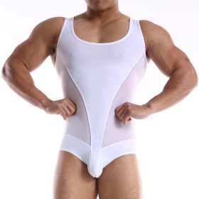 Multicolor Fashion Personality New Men's Swimwear (Option: White-L)