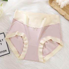 Modal High Waist Seamless Underwear Women's Cream (Option: Cherry Blossom Pink-XL)