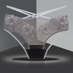Briefs Women's Lace Underwear Sexy Hip Slimming (Option: White-M)