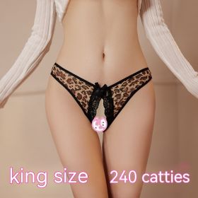 Extra Large Sexy Leopard Print  Underwear (Option: Lace-L)