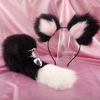 Fox Anal Plug Sex Toys Foxtail Bow Metal Butt Anal Plug Cute Bow-Knot Soft Cat Ears Headbands Erotic Cosplay Couples Accessories