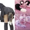 Fox Anal Plug Sex Toys Foxtail Bow Metal Butt Anal Plug Cute Bow-Knot Soft Cat Ears Headbands Erotic Cosplay Couples Accessories
