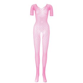 Men's Cross One Piece Transparent Ultra-thin High Elasticity Socks (Option: Pink-One size)