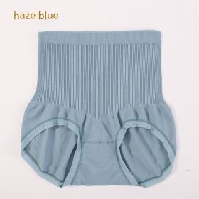 High Waist Bow Traceless Lace Briefs (Option: 6636 Haze Blue-Plus Size)