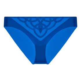 Women's Underwear Big Chest Small Push-up Thin (Option: Blue 077P-L)