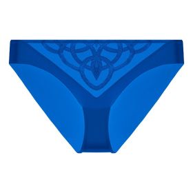 Women's Underwear Big Chest Small Push-up Thin (Option: Blue 077P-L)