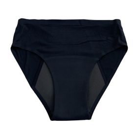Large Size Ladies' Underwear Side Leakage Prevention Menstrual Panties (Option: Black-4XL)