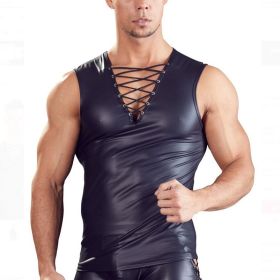 Sexy Vest Plus Size Men's Performance Wear (Option: Black-M)