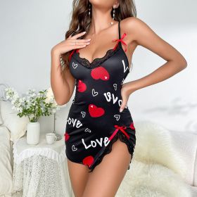 New Sexy Lingerie Love Suspender Skirt (Option: Black-M)