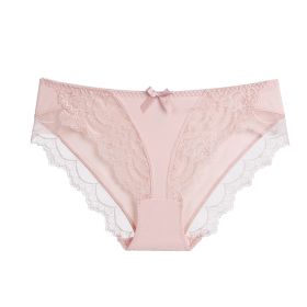 Lace Women's Panties Purified Cotton Crotch (Option: Shrimp Red-L)