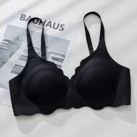 Soft Support Underwear Lightweight Breathable Soft Water Drop Cup Push Up Bra (Option: Black-S)